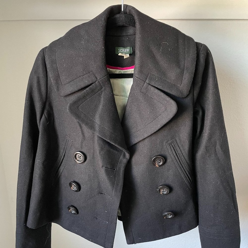 JCrew Wool Cropped Pea Coat